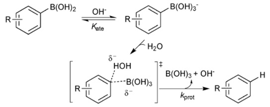 ホウ素化合物の脱ホウ素化水素化（Protodeboronation）