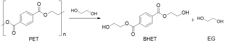 PETのエチレングリコール分解の化学式